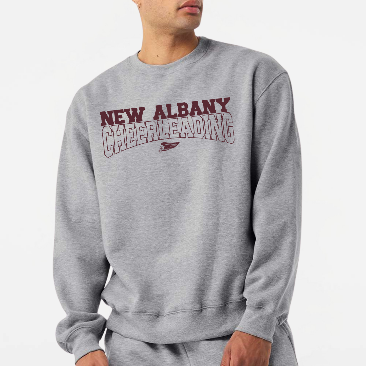 NAYCHEER: New Albany Cheerleading Heavyweight Crew Sweatshirt