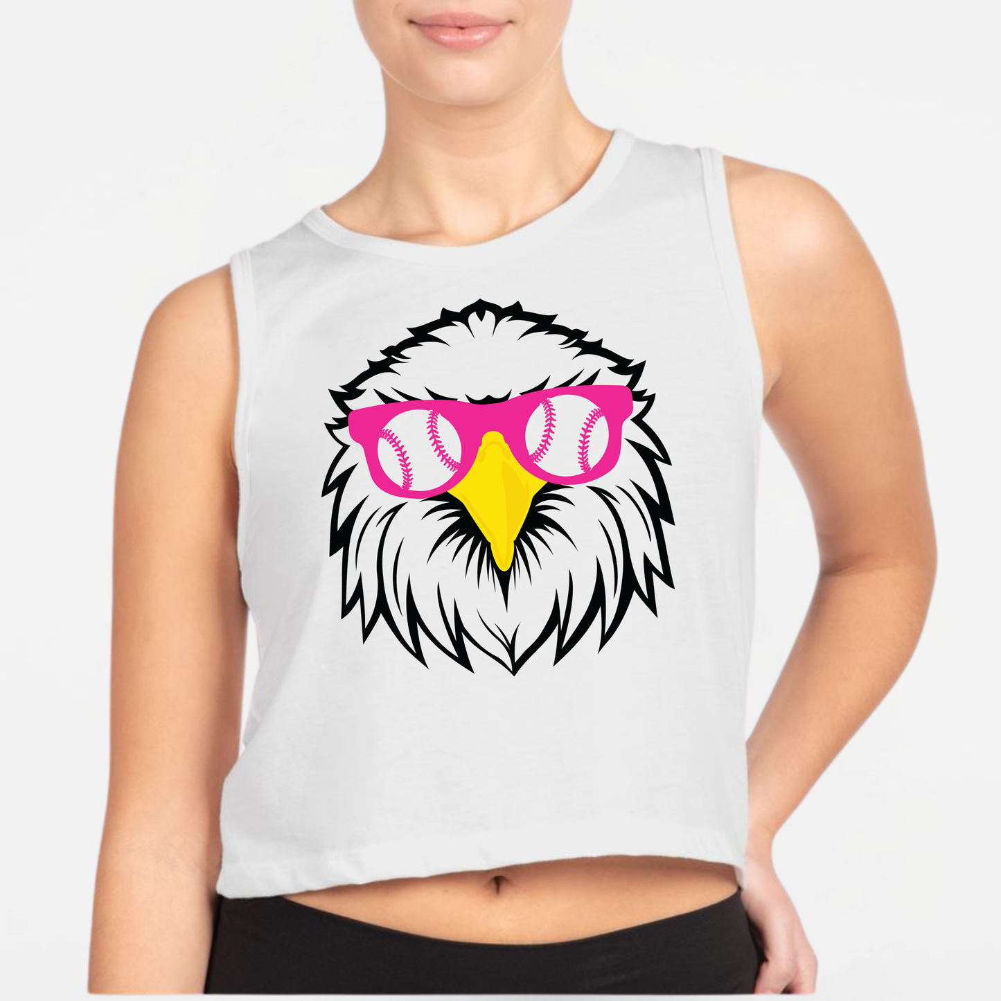 NA11UG: Party Eagle Women's Festival Crop Tank Top