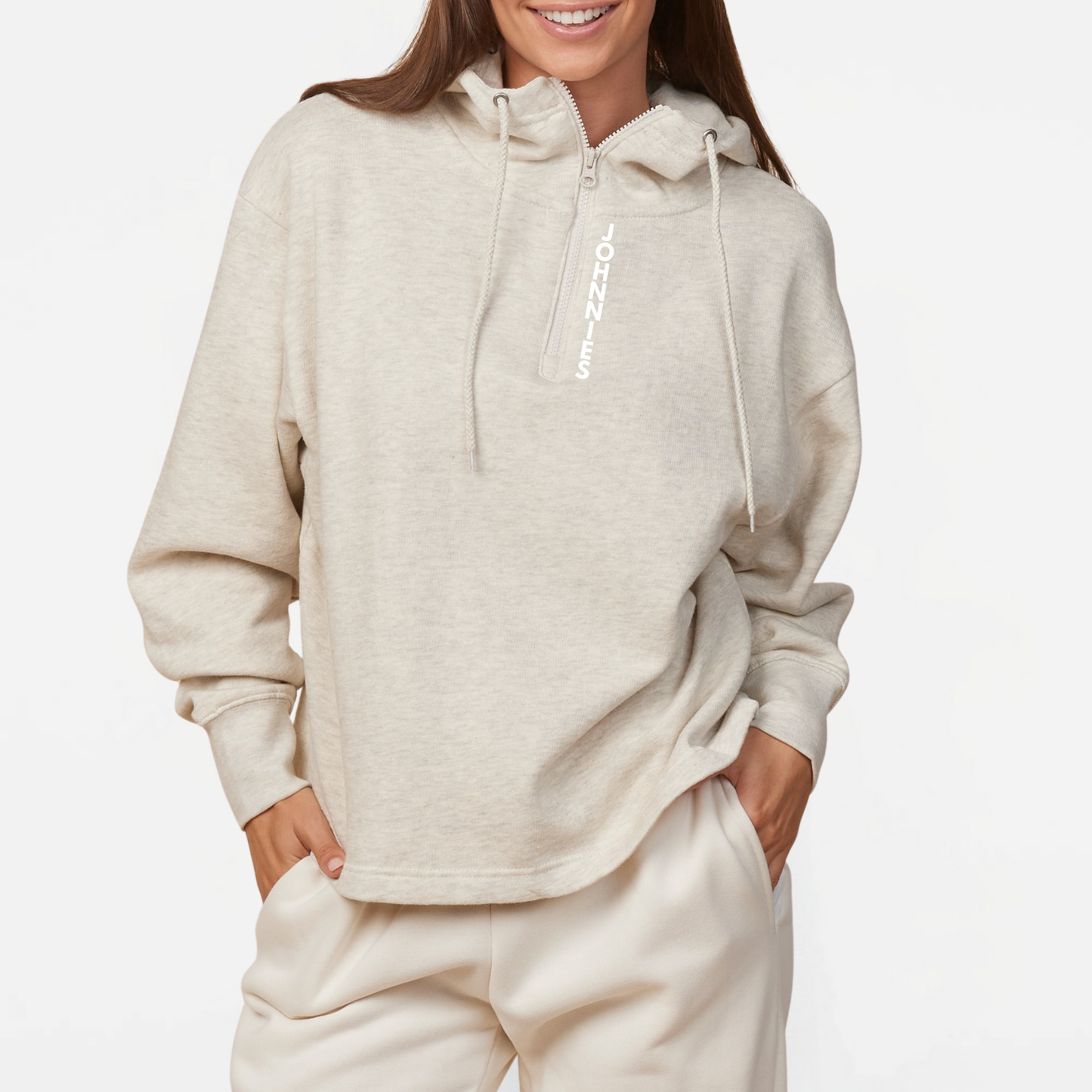 JYAA: Johnnies Women's Quarter-Zip Hooded Sweatshirt