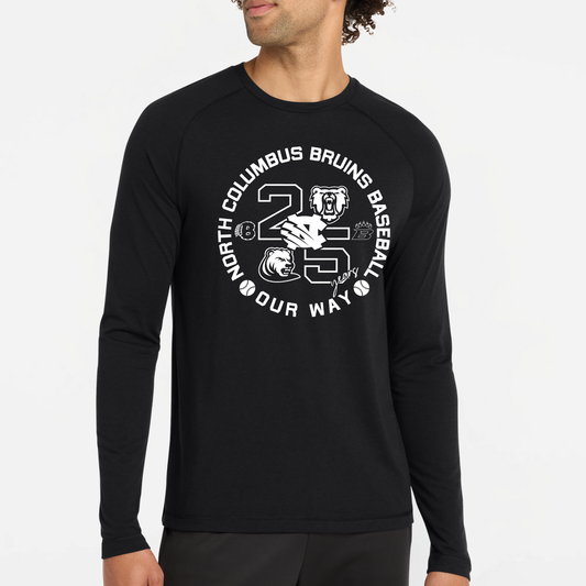 BRUINS: 25th Anniversary Raglan Long Sleeve Triblend Tech T-Shirt