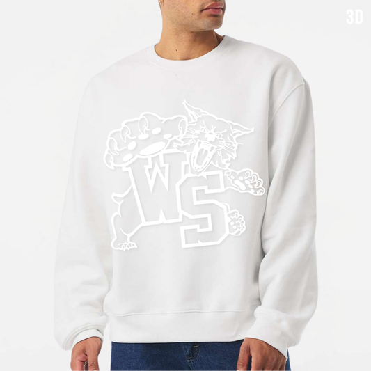 Westerville South: Heavyweight Crew Sweatshirt *3D* Monochrome Print
