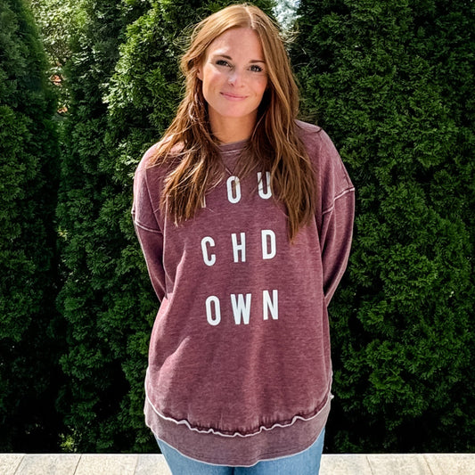 NAYCHEER: Touchdown Burnout Campus Pullover Sweatshirt