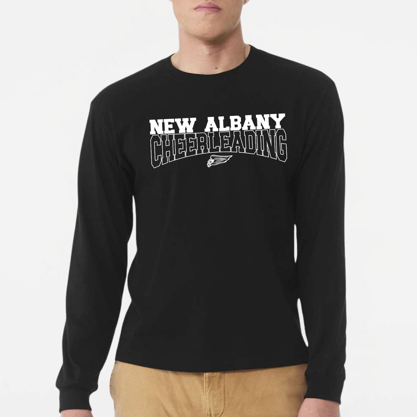 NAYCHEER: New Albany Cheerleading 6oz Heavyweight Long Sleeve T-Shirt