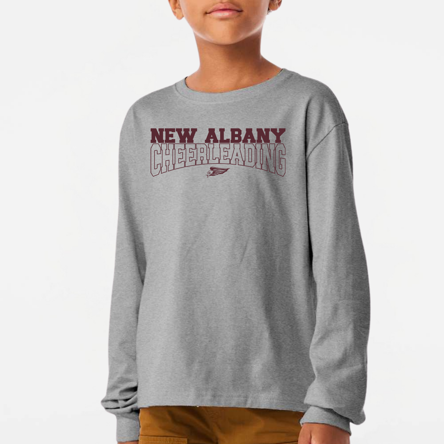 NAYCHEER: New Albany Cheerleading 6oz Heavyweight Long Sleeve T-Shirt