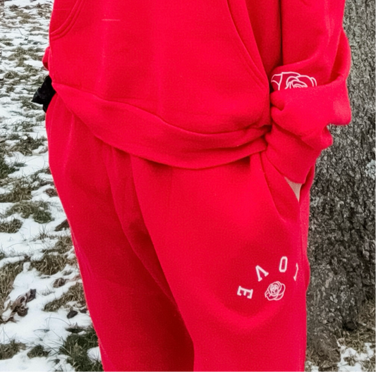 *marketing sample* Upside down LOVE Fleece Jogger - size adult large