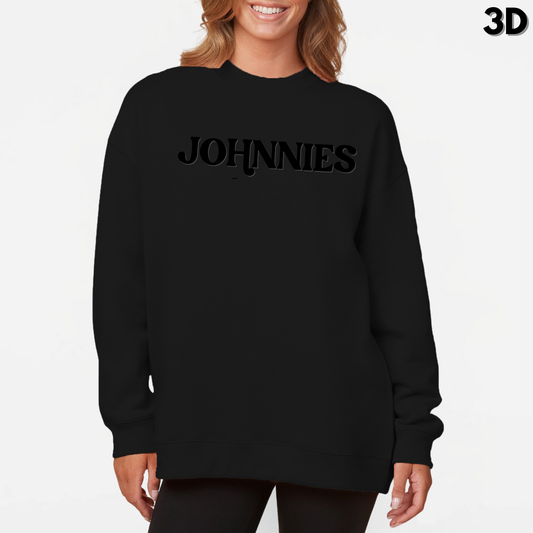 JYAA: Johnnies 3D Print Women's Oversized Crew Sweatshirt