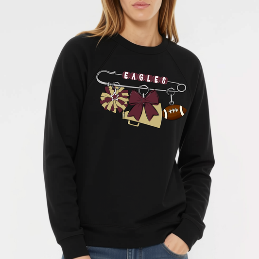 NAYCheer: Raglan Sponge Fleece Crew Sweatshirt
