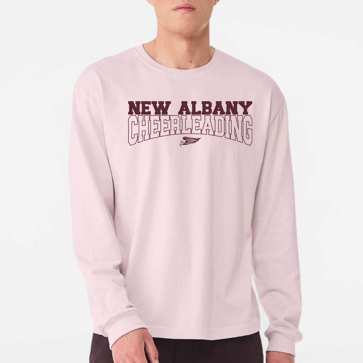 NAYCHEER: New Albany Cheerleading 6oz Heavyweight Long Sleeve T-Shirt