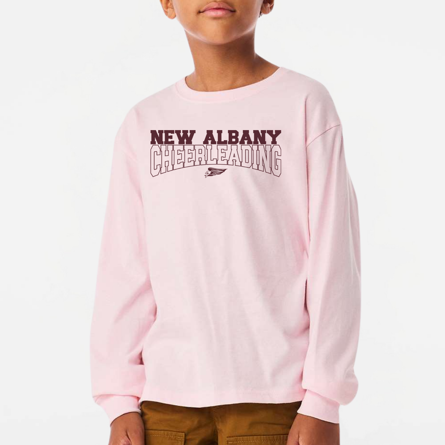 NAYCHEER: New Albany Cheerleading 6oz Heavyweight Long Sleeve T-Shirt