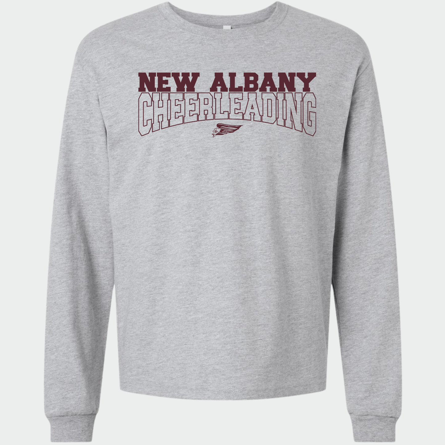 NAYCHEER: New Albany Cheerleading 6oz Heavyweight Long Sleeve T-Shirt