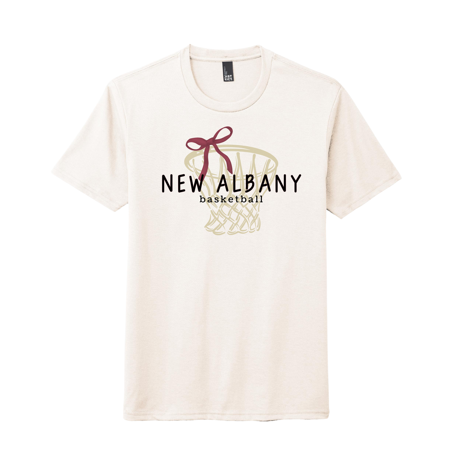 New Albany Basketball Bow Net T-Shirt