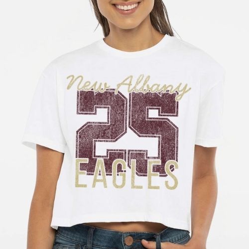Number Shop: New Albany Eagles Number Women's Crop Top *personalized*
