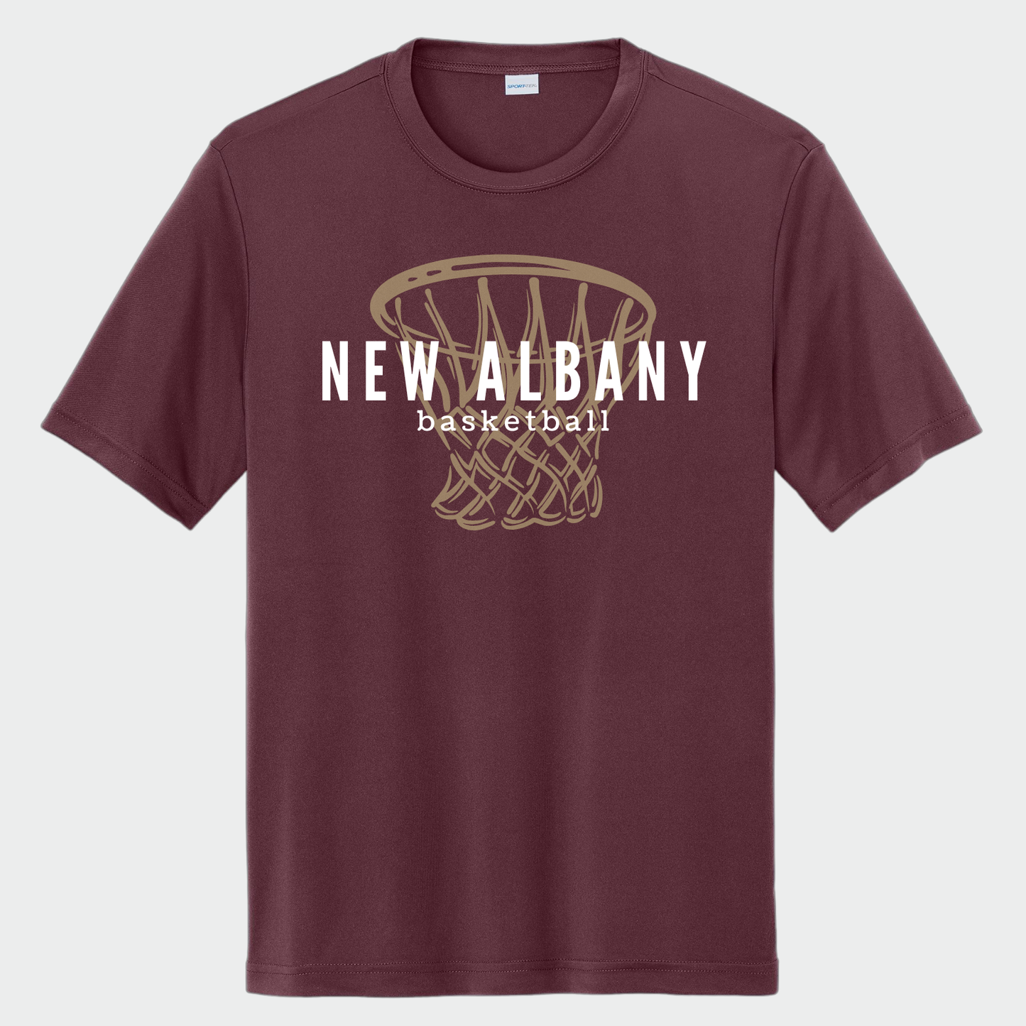NAGTB: New Albany Basketball Net Tech T-Shirt