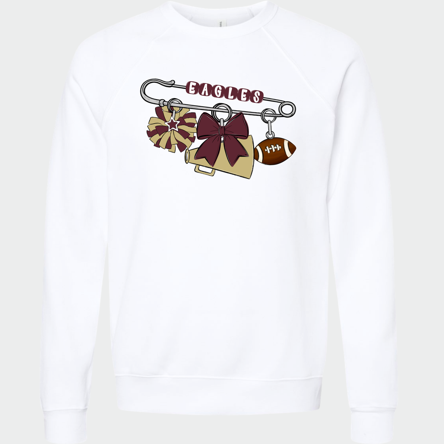 NAYCheer: Raglan Sponge Fleece Crew Sweatshirt