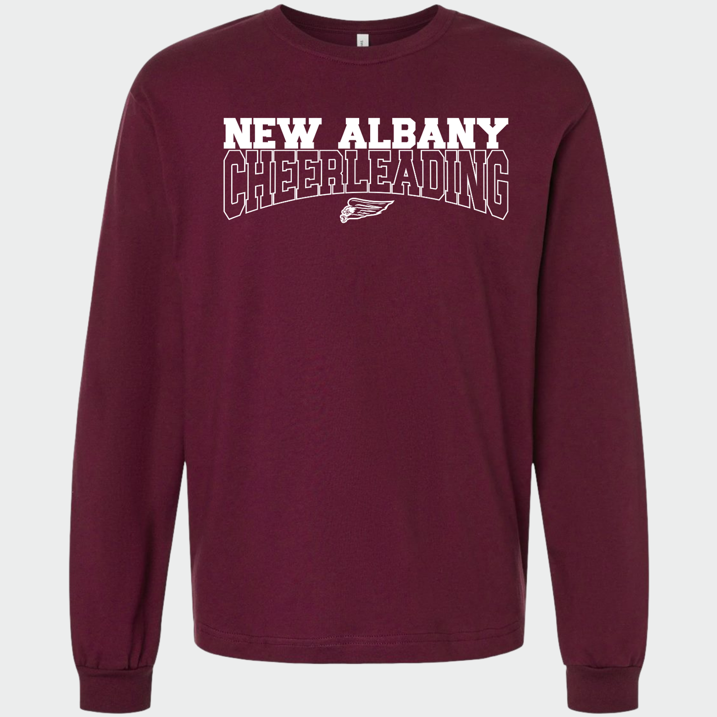 NAYCHEER: New Albany Cheerleading 6oz Heavyweight Long Sleeve T-Shirt