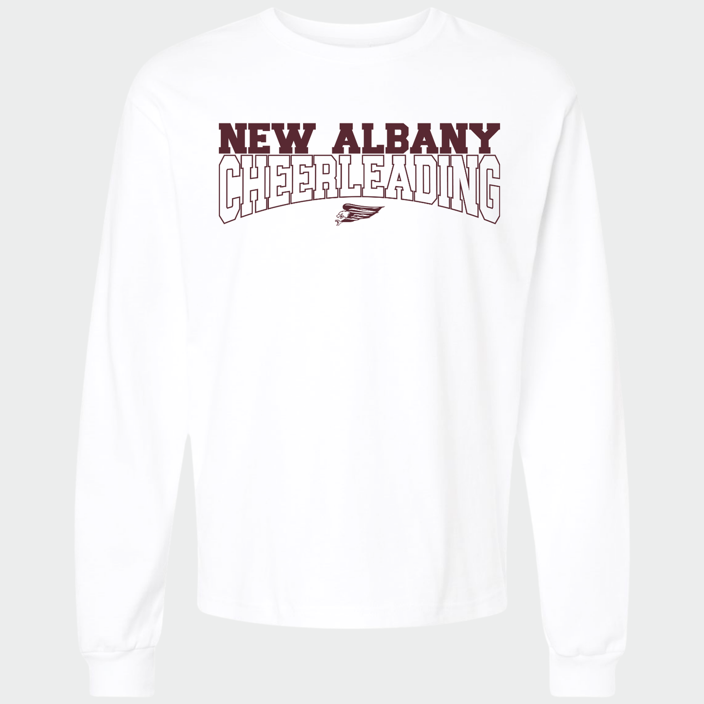 NAYCHEER: New Albany Cheerleading 6oz Heavyweight Long Sleeve T-Shirt