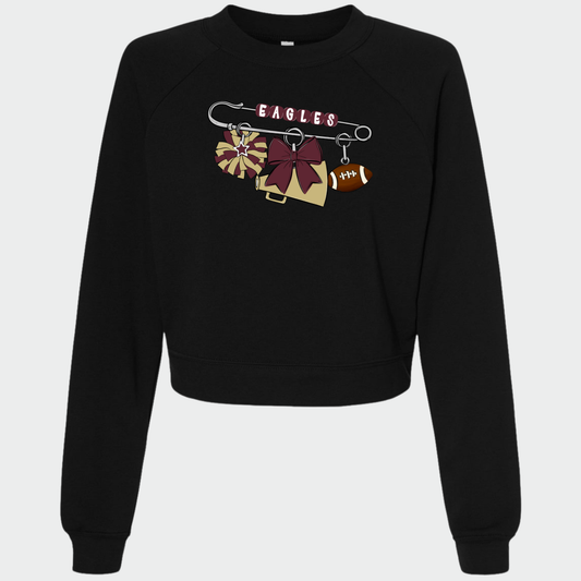 NAYCheer: Women's Raglan Cropped Crew Sweatshirt