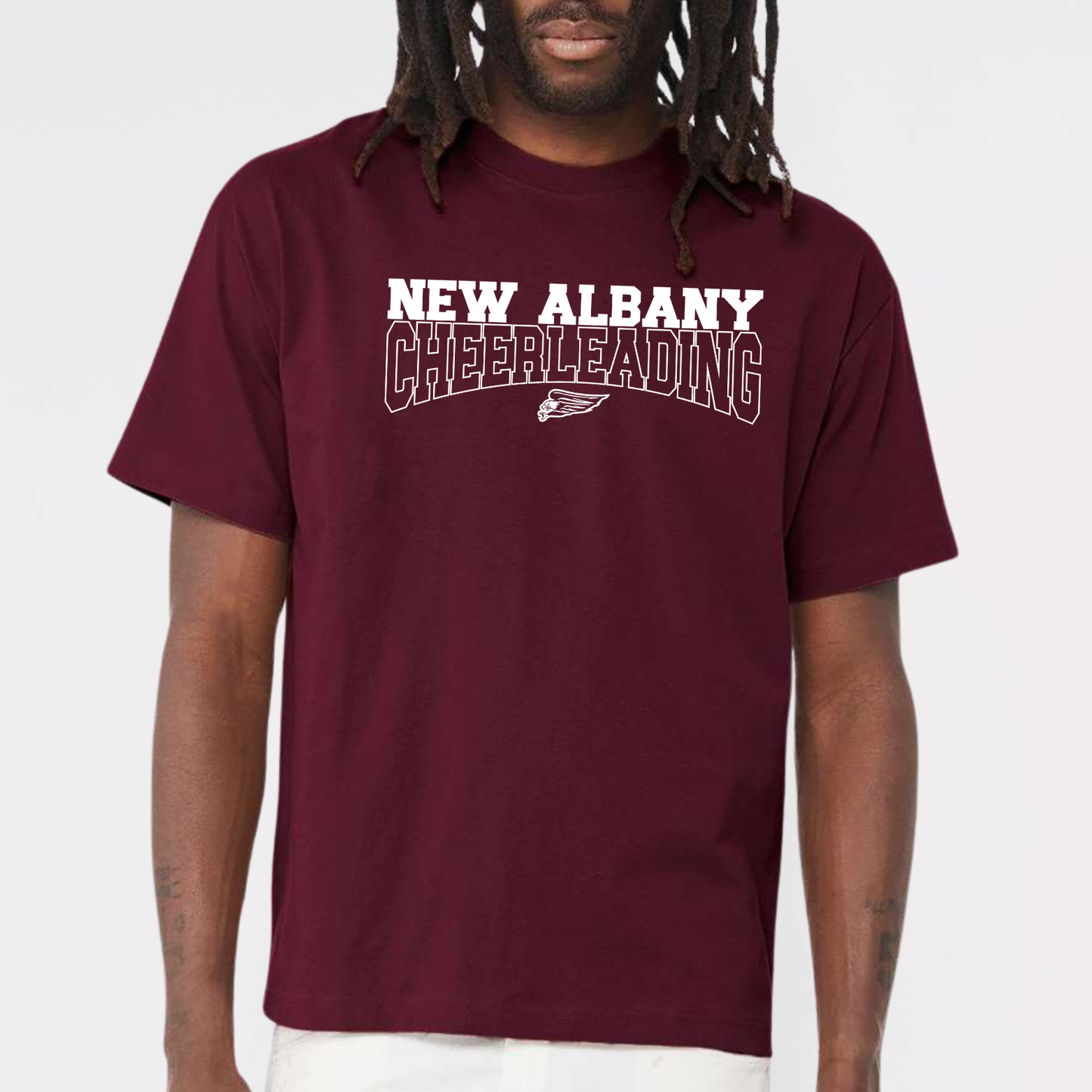 NAYCHEER: New Albany Cheerleading 6oz Heavyweight T-Shirt
