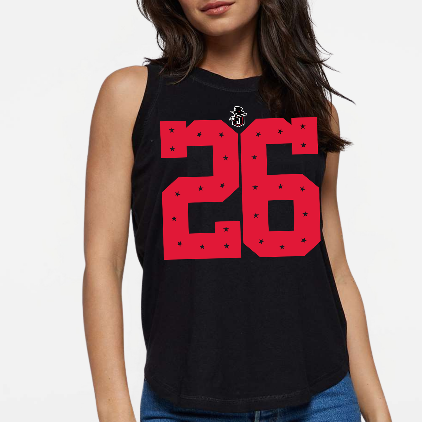 JYAA: Johnnies *custom* Star Number Women's & Girls Muscle Tank Top