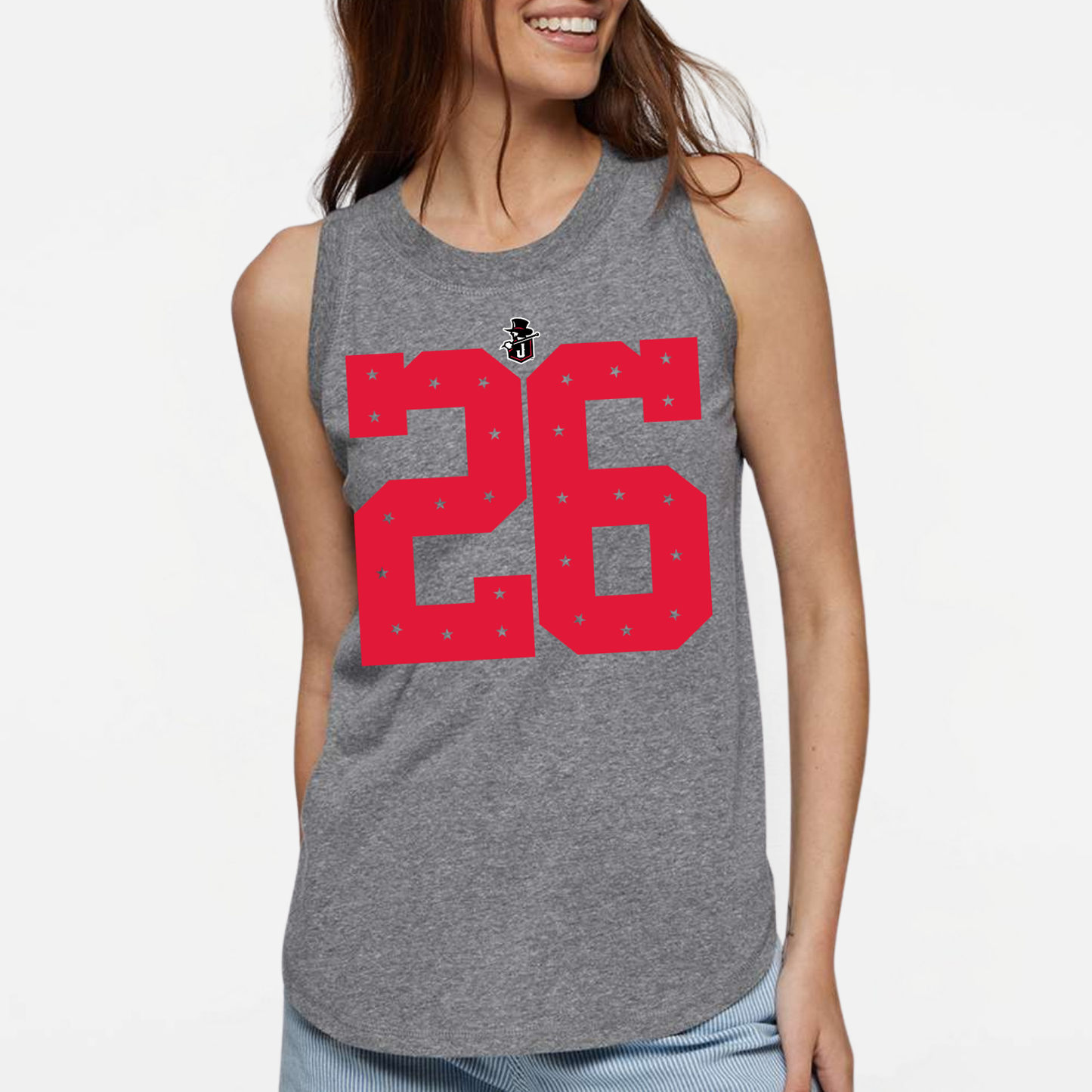 JYAA: Johnnies *custom* Star Number Women's & Girls Muscle Tank Top