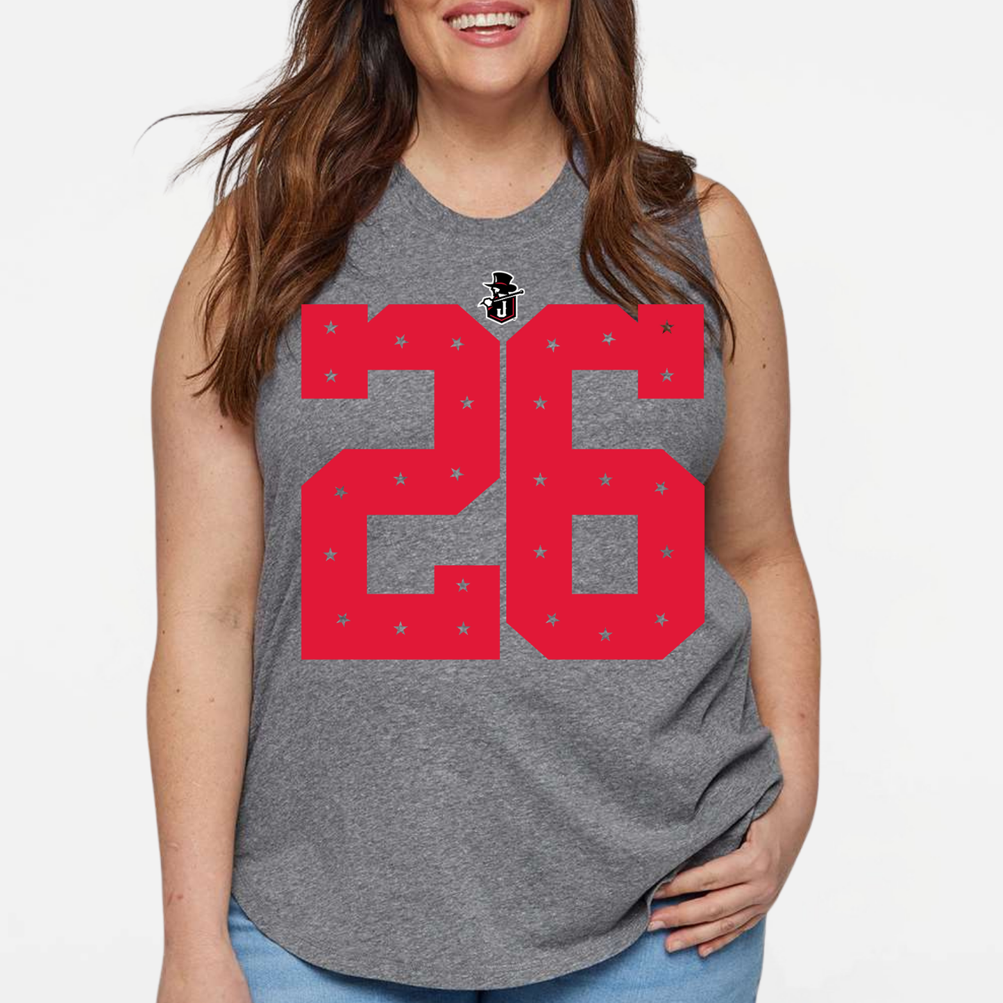 JYAA: Johnnies *custom* Star Number Women's & Girls Muscle Tank Top