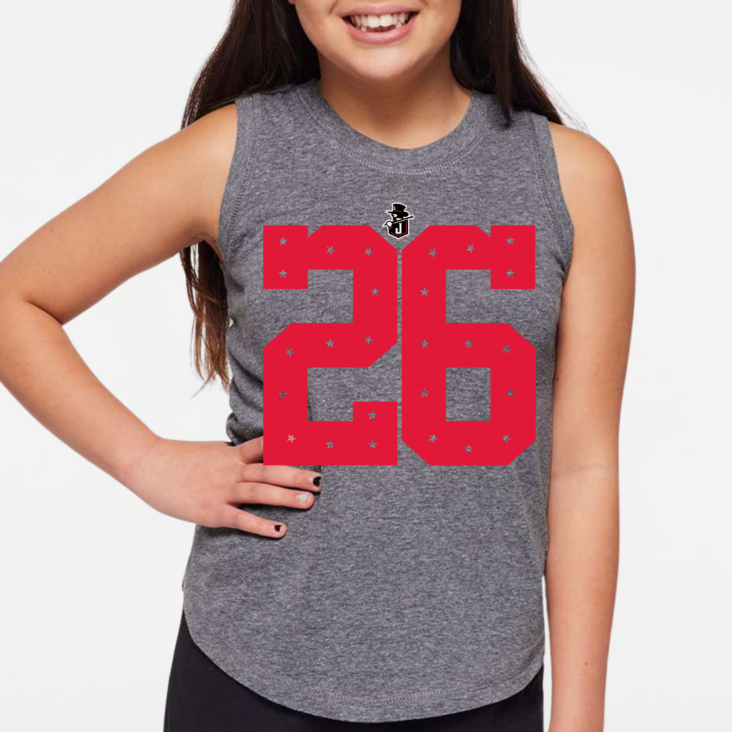 JYAA: Johnnies *custom* Star Number Women's & Girls Muscle Tank Top