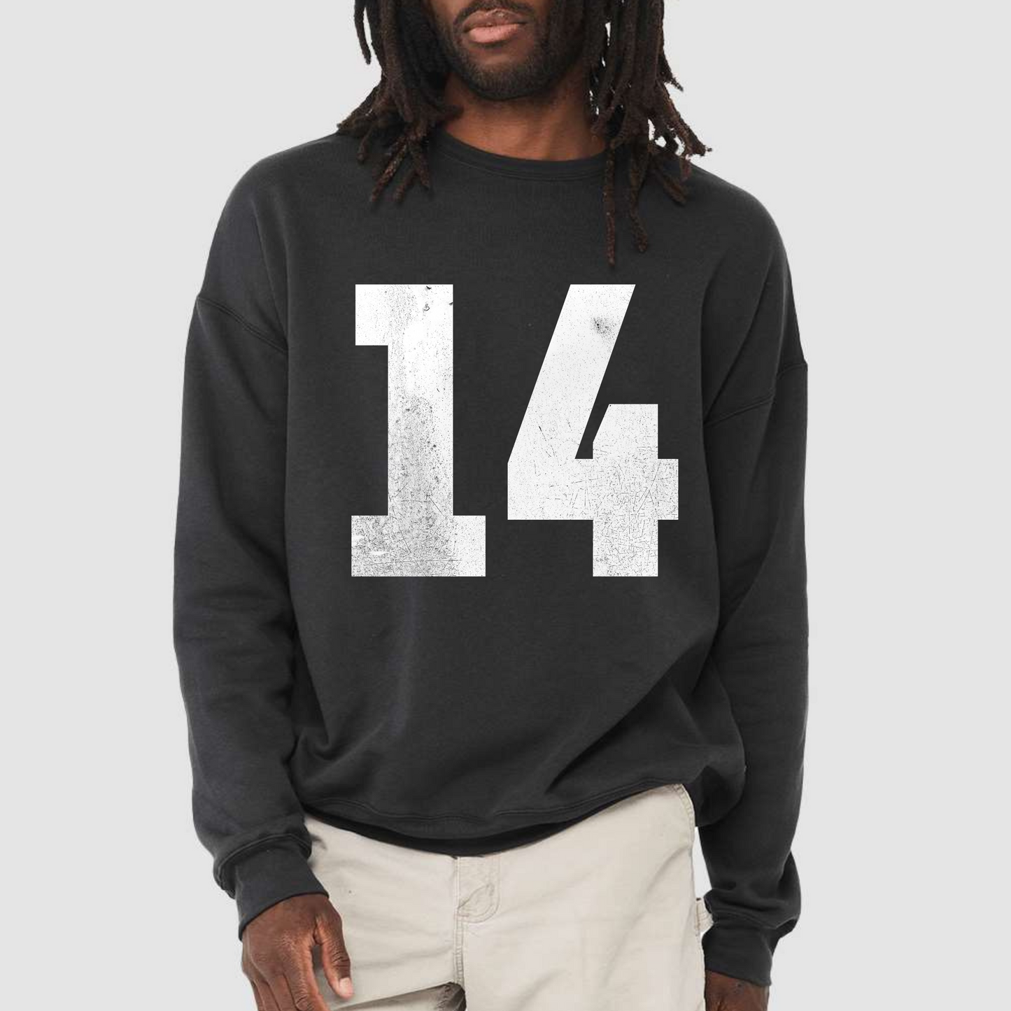 Number Shop: Distressed Number Crew Sweatshirt