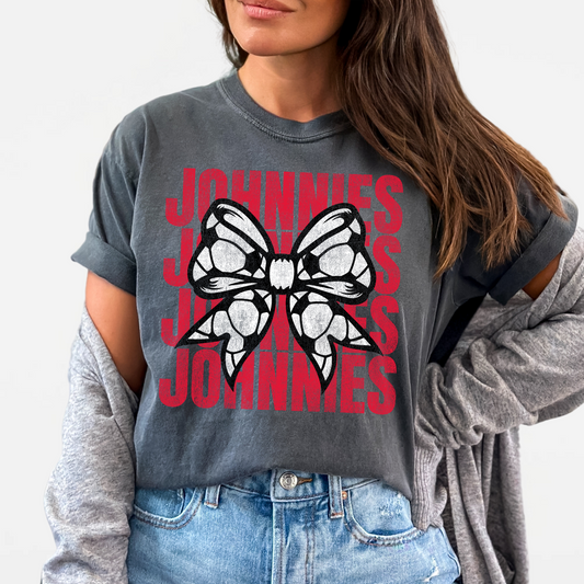 JYAA: Johnnies Soccer Bow *distressed* T-Shirt