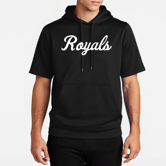 TCR: Royals Script, Short Sleeve Tech Fleece Hoodie