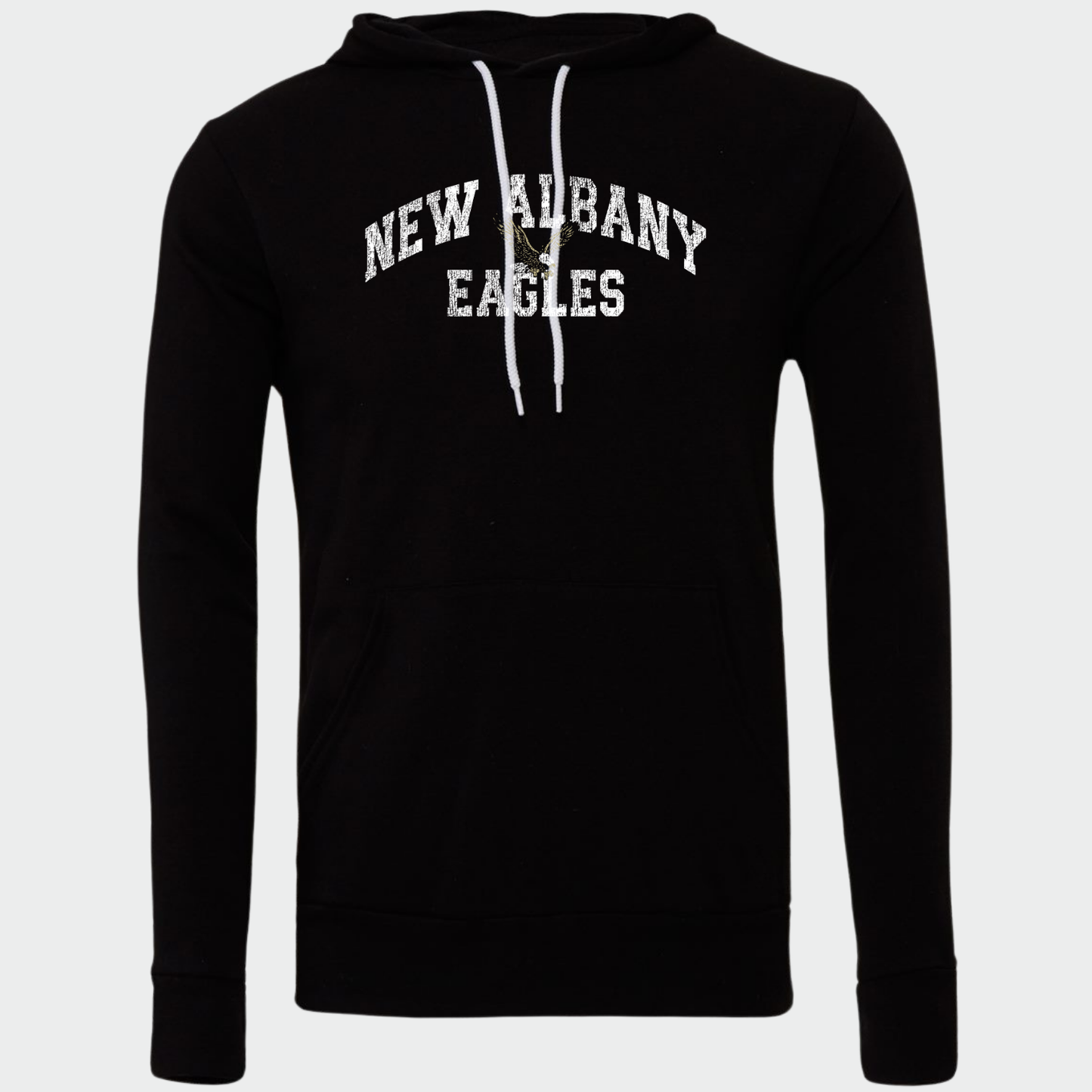 NAPTO: New Albany Eagles *Distressed Print* Sponge Fleece Hooded Sweatshirt