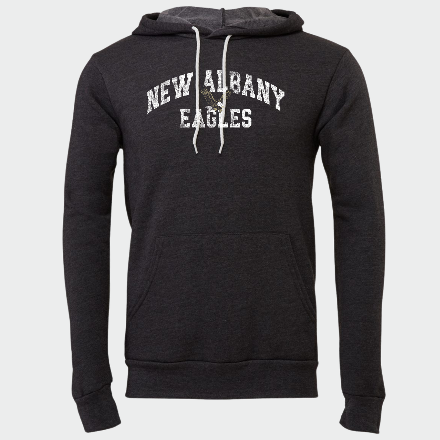 NAPTO: New Albany Eagles *Distressed Print* Sponge Fleece Hooded Sweatshirt