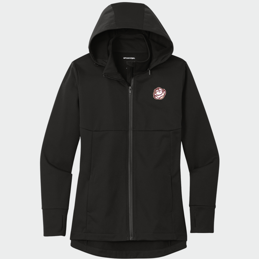 BRUINS: Baseball Claw Women's Hooded Soft Shell Jacket