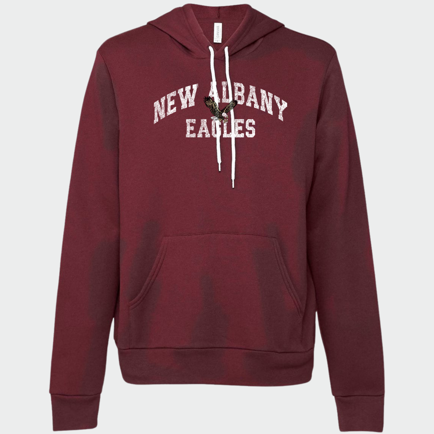 NAPTO: New Albany Eagles *Distressed Print* Sponge Fleece Hooded Sweatshirt