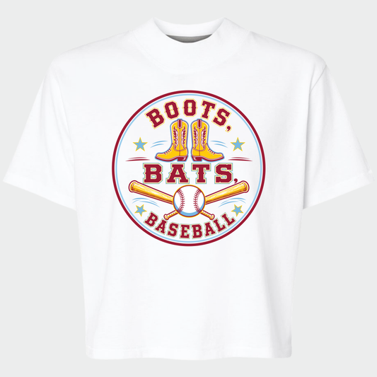 BRUINS: Boots, Bats & Baseball Women's Boxy Tee