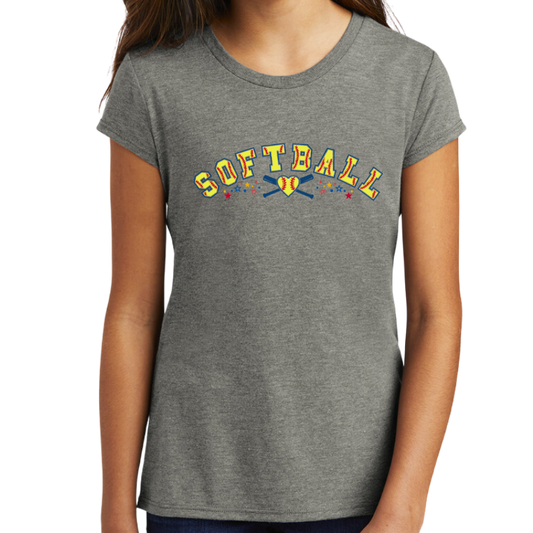Softball Arch Grey Tri-Blend Tee
