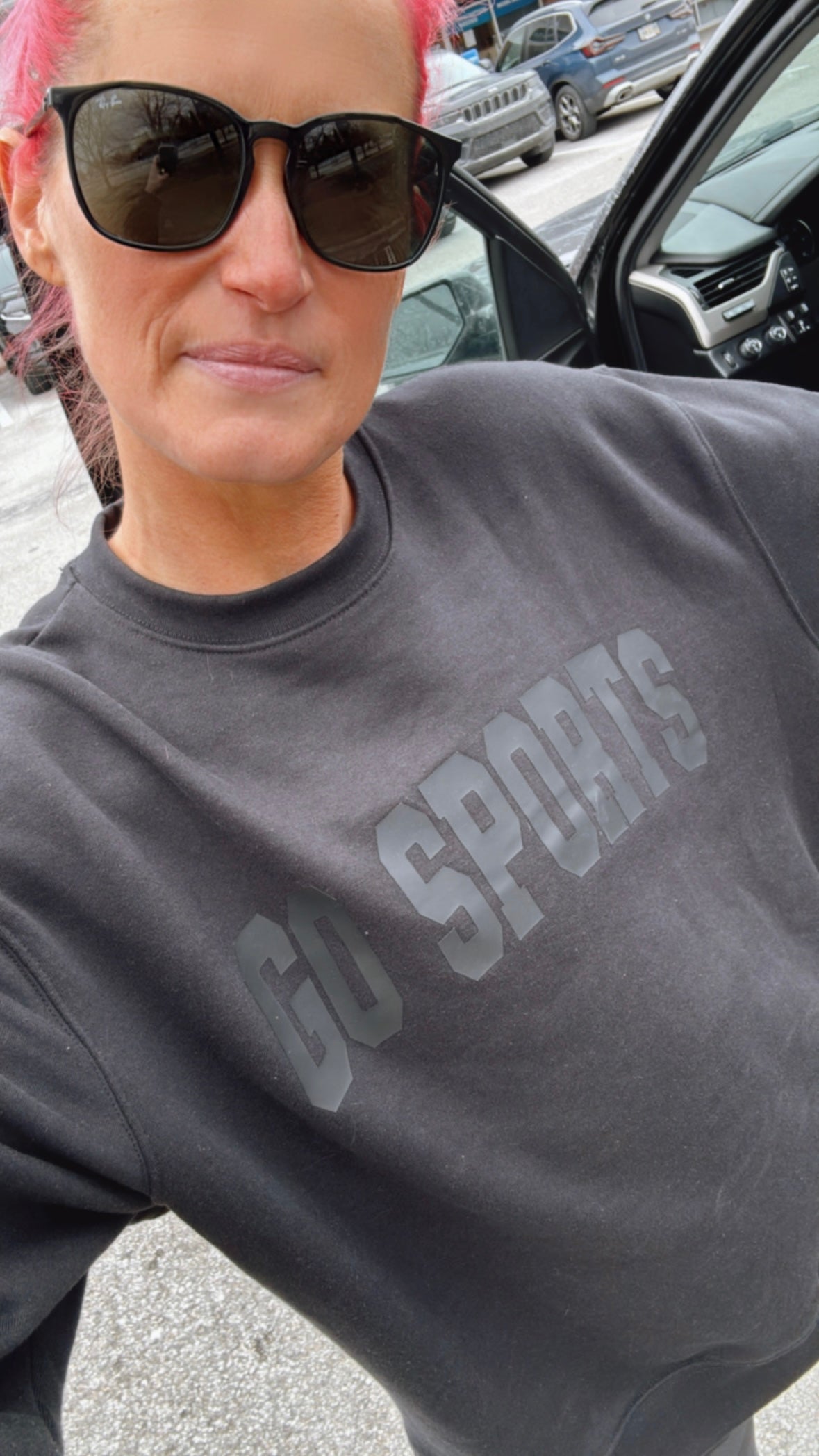 Campus Collection: 3-D Silicone Print Go Sports Sweatshirt