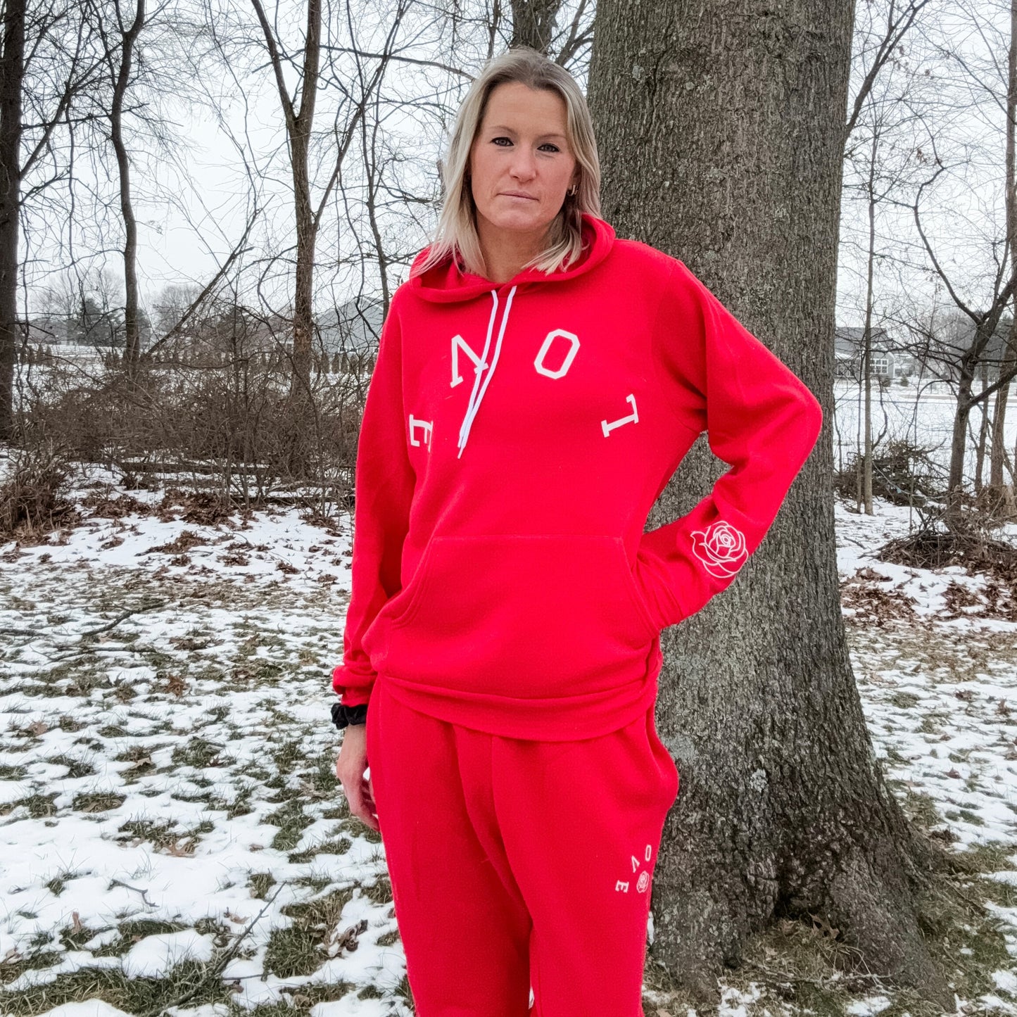 Upside Down LOVE Sponge Fleece Hoodie