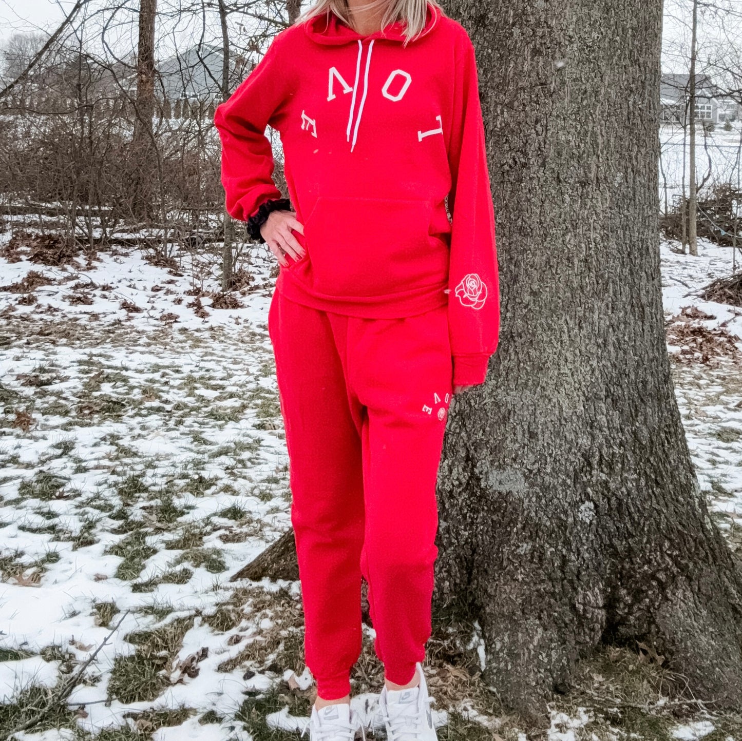 *marketing sample* Upside down LOVE Fleece Jogger - size adult large