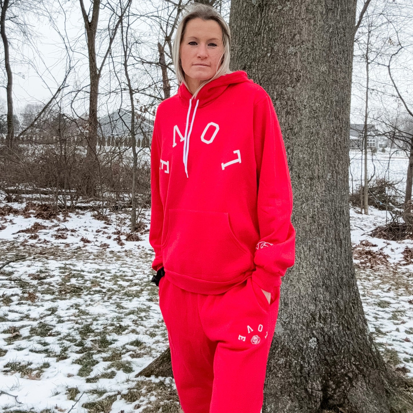 Upside Down LOVE Sponge Fleece Hoodie