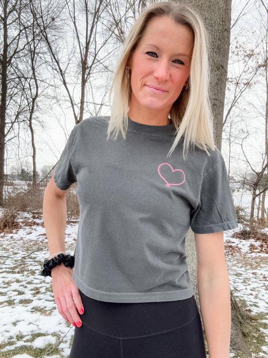 *marketing sample* Howdy Valentine Highland Cow Boxy T-Shirt - size adult medium