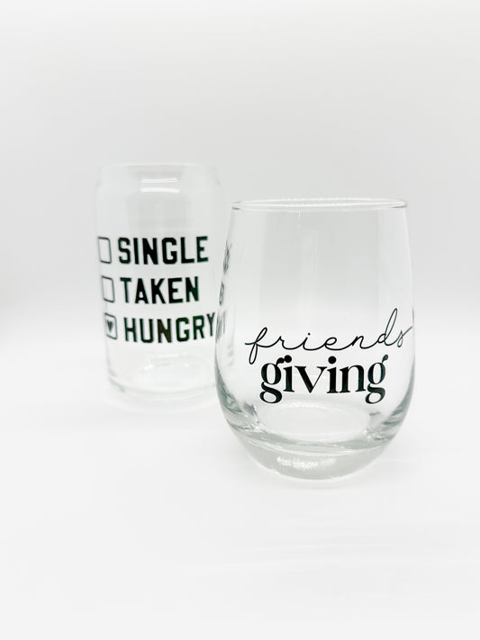 Friendsgiving Wine Glass