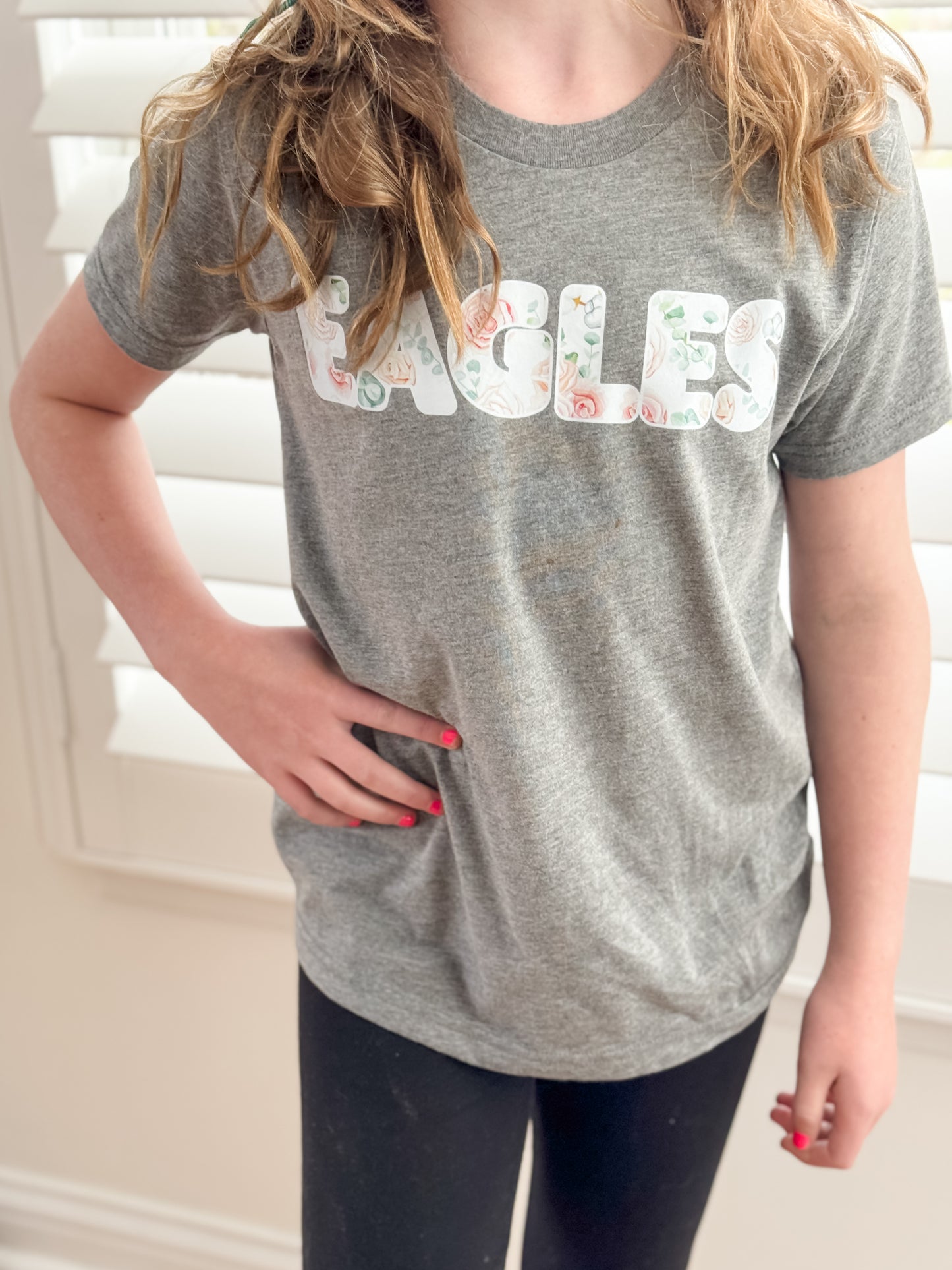 Floral Eagles Block Short-Sleeve Tee