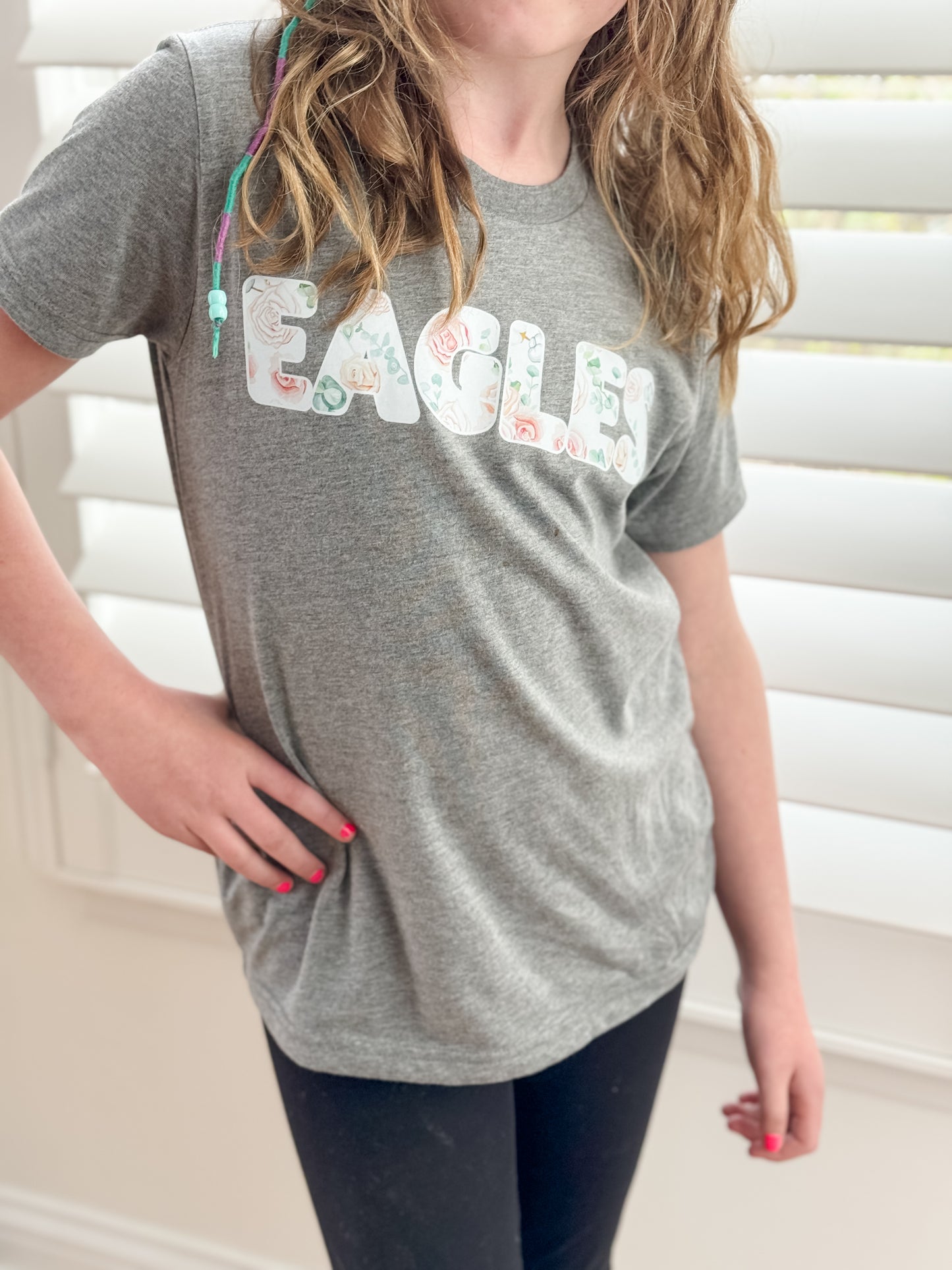 Floral Eagles Block Short-Sleeve Tee
