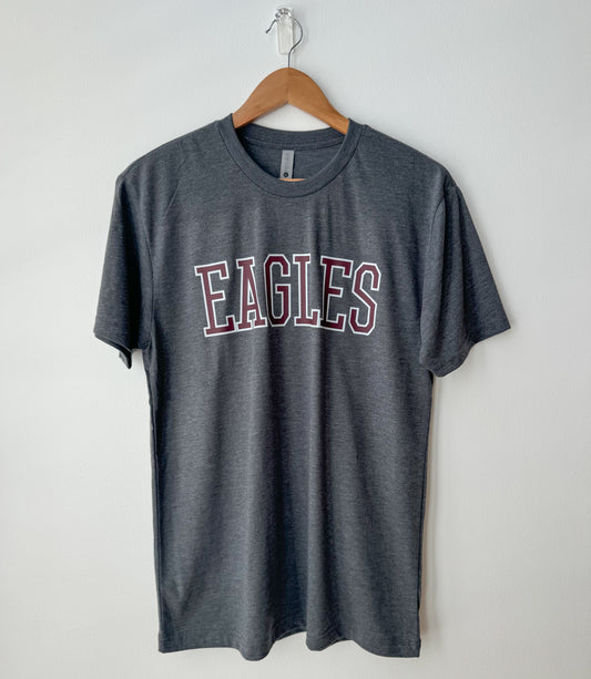 Block Eagles Print Tri-Blend Tee
