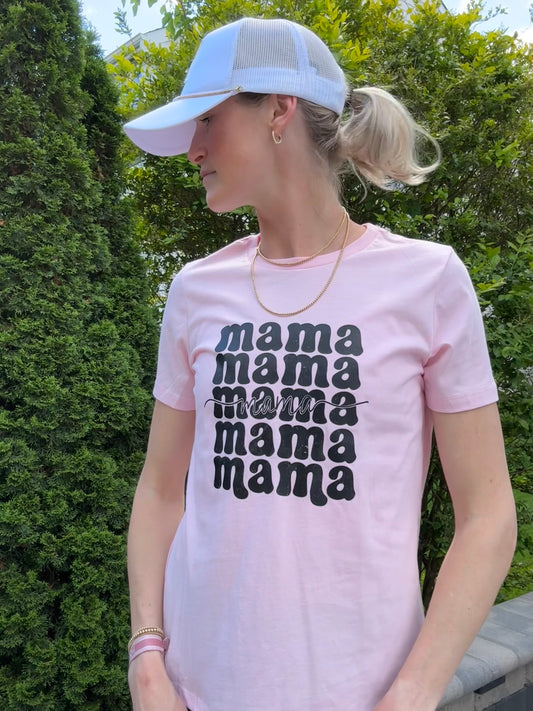 Mama On Repeat Slim Fit Tee