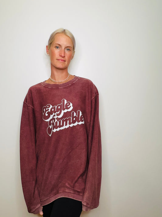 NAYCHEER: Eagle Rumble Retro Corded Sweatshirt