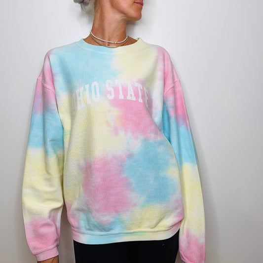 Ohio State Tie Dye Corded Sweatshirt
