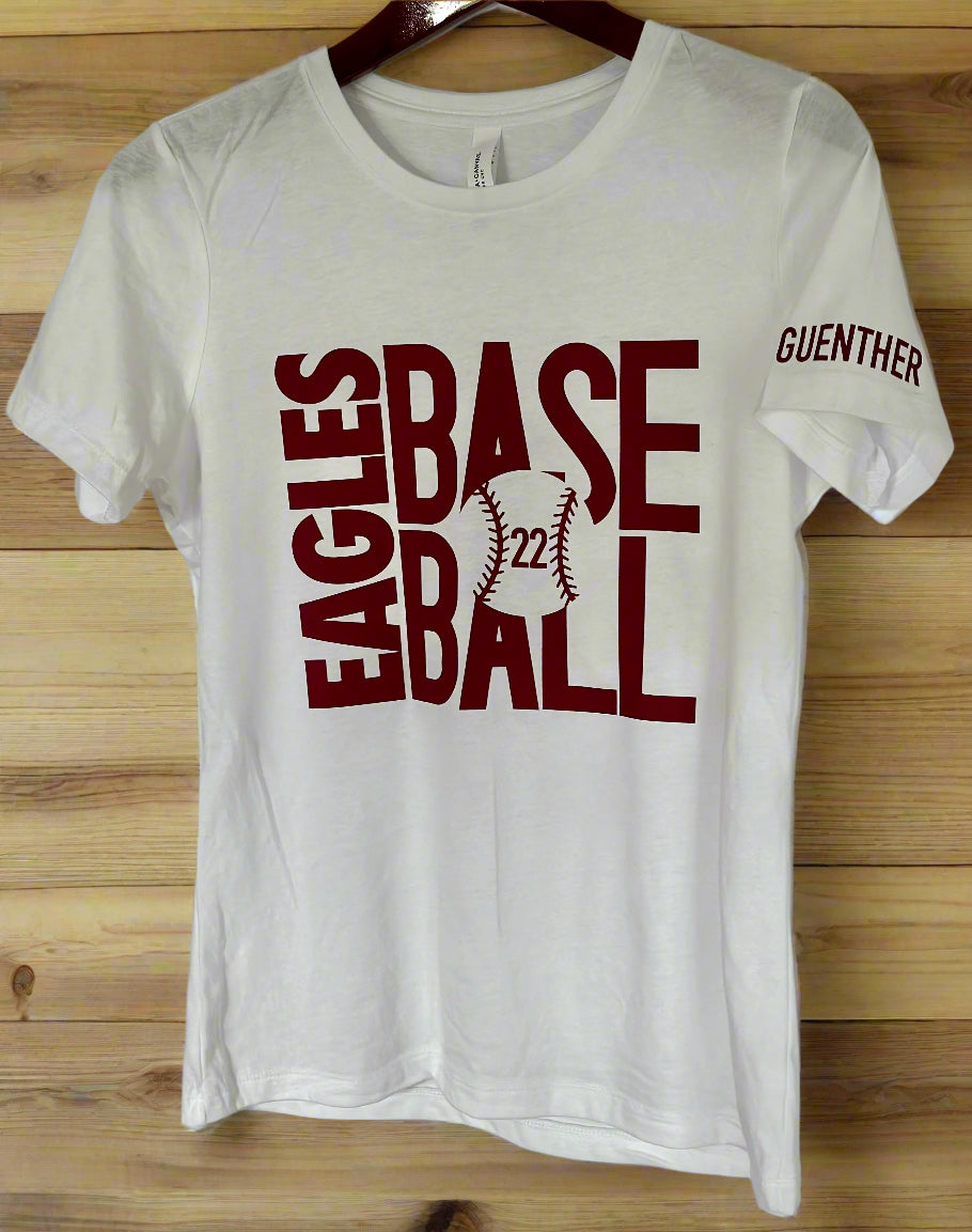Women's Eagles Baseball T-Shirt *personalized*