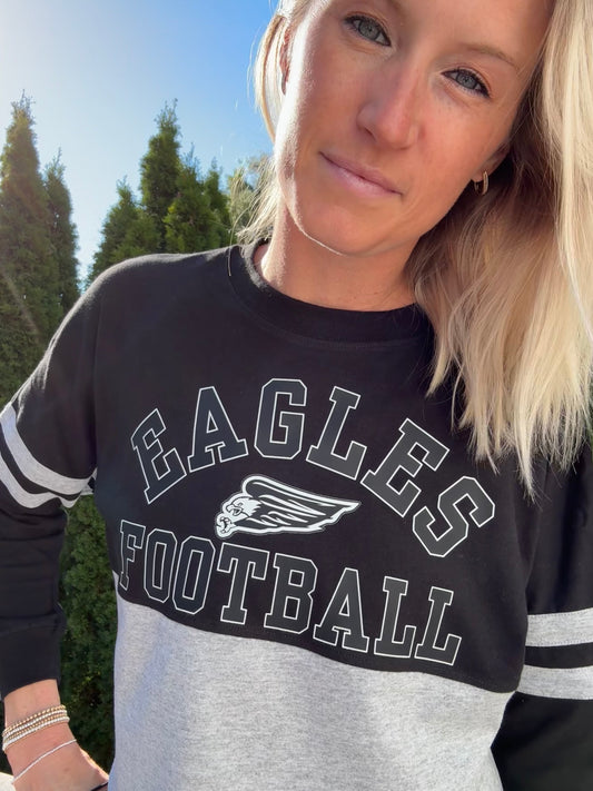 Eagles Football Cropped Long Sleeve T-Shirt