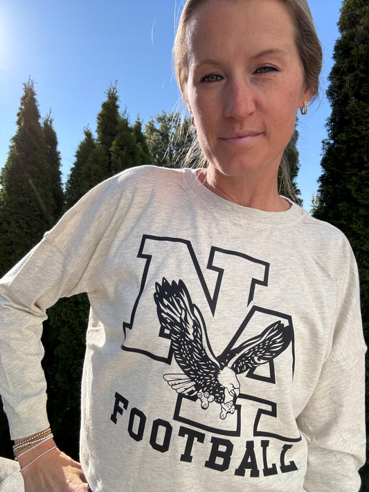 NA Football Natural Long Sleeve Boxy T-Shirt